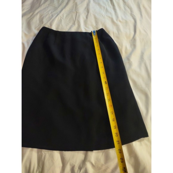 Larry Levine Skirt Petite Size 4P Black Straight - Picture 5 of 7